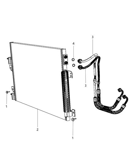 2014 Jeep Compass Transmission Oil Cooler & Lines Diagram 2 - Thumbnail