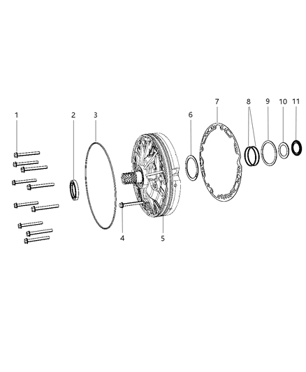 2010 Dodge Ram 3500 Cab Chassis Oil Pump Serviceable Parts Diagram