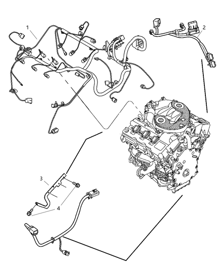 2007 Dodge Avenger Bracket Engine Wiring Diagram for 4801466AA