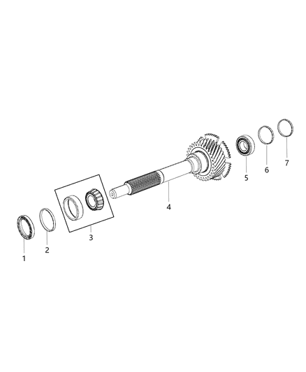 2017 Dodge Viper Input Shaft Assembly Diagram 2 - Thumbnail