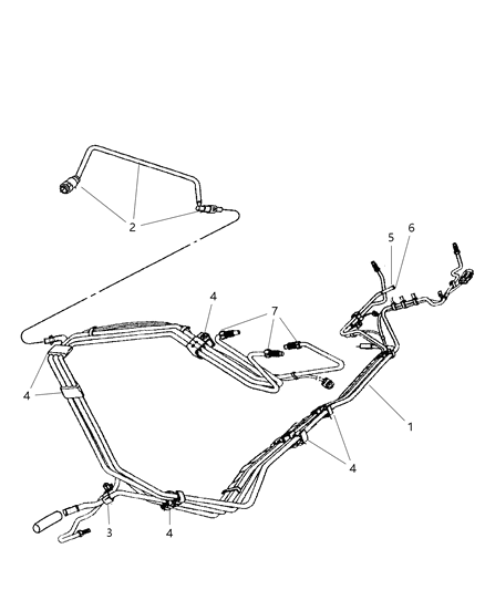 2003 Dodge Neon Tube Fuel Supply Diagram for 5278865AC