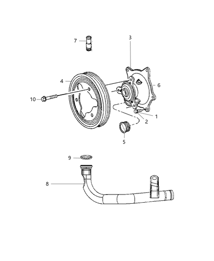2002 Dodge Caravan Water Pump & Related Parts Diagram 2 - Thumbnail