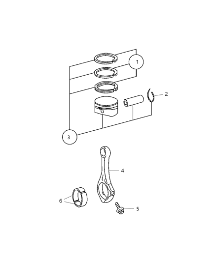 2008 Dodge Sprinter 3500 Piston Diagram for 68013996AB