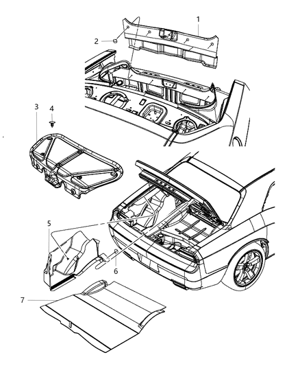 2015 Dodge Challenger Bin Storage Tire Inflator Diagram for 68088818AA