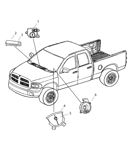 2007 Dodge Ram 3500 Cab Chassis Air Bags, Clock Spring, Switch Diagram