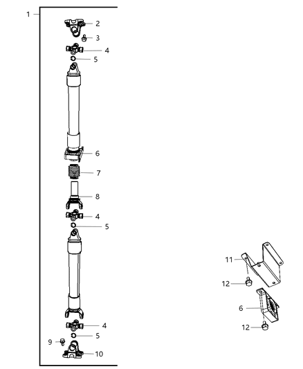 2011 Ram 3500 Cab Chassis Drive Shaft Diagram 1 - Thumbnail