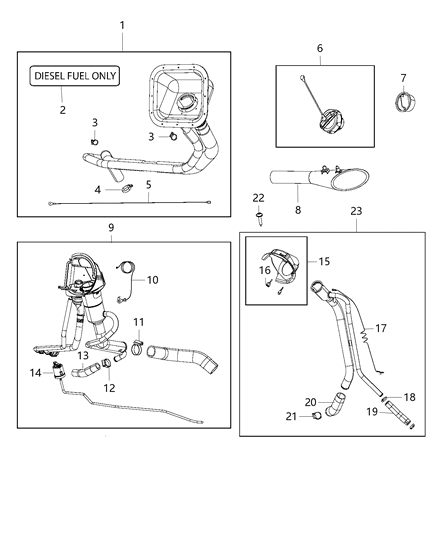 2015 Ram 2500 Fuel Tank Filler Tube Diagram 2 - Thumbnail