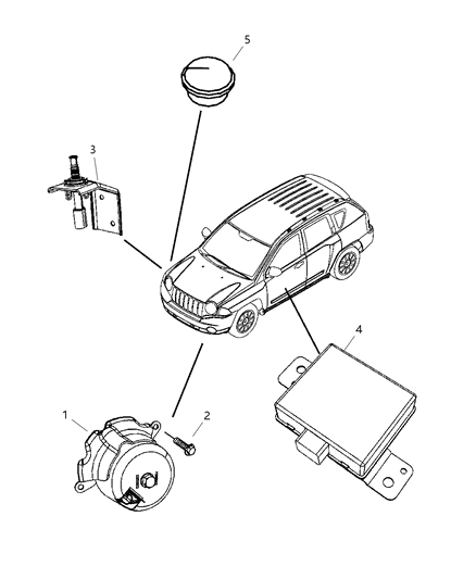 2007 Jeep Compass Alarm System Diagram