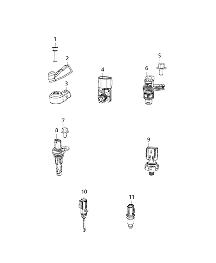 2021 Dodge Durango Sensors, Engine Diagram 1 - Thumbnail