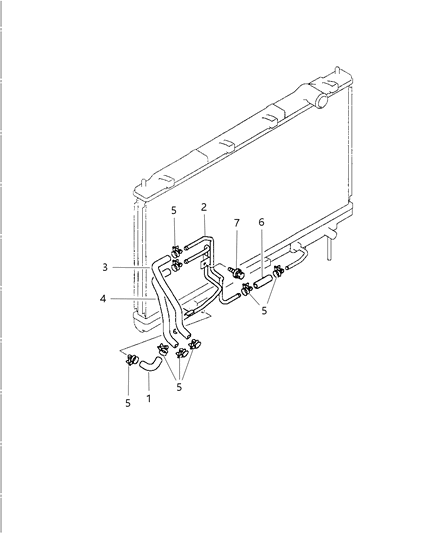 1997 Dodge Avenger Transmission Oil Cooler & Lines Diagram 1 - Thumbnail
