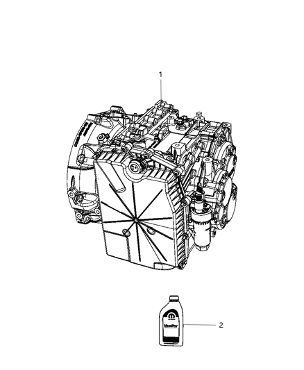 2009 Chrysler Sebring Transmission / Transaxle Assembly of Automatic Transmission Diagram 3 - Thumbnail
