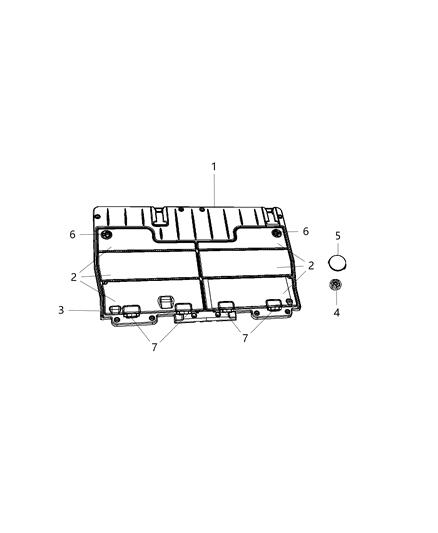 2020 Dodge Grand Caravan Load Floor, Stow-N-Go Diagram 1 - Thumbnail