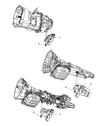 2007 Dodge Ram 3500 Pickup Transmission Mounts Diagram 2 - Thumbnail
