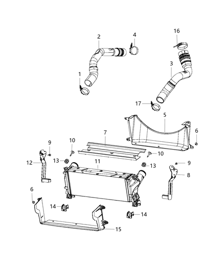 Outlet Duct Clamp Diagram for 68359595AB