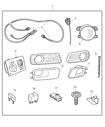 2007 Chrysler 300 Harness Overlay Diagram for 5166846AA