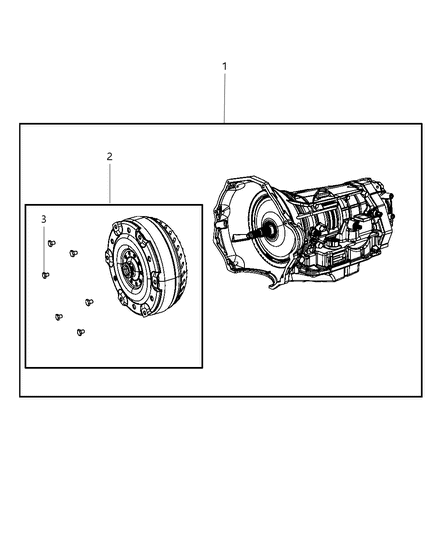 2007 Dodge Ram 3500 Pickup Transmission Assembly of Automatic Transmission Diagram 3 - Thumbnail