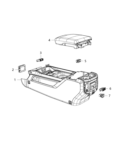 2019 Ram 1500 New Style Outlets, Media And Power Diagram 1 - Thumbnail