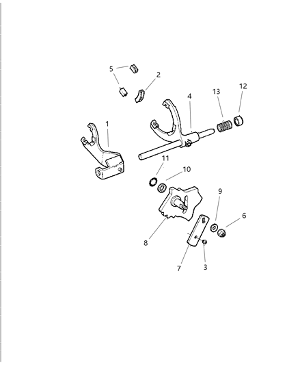 2000 Dodge Ram 2500 Regular Cab Forks , Rails , Miscellaneous Parts Diagram 1 - Thumbnail