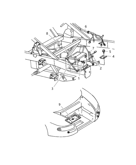 1998 Dodge Viper Wiring Battery Negative Diagram for 4642610AB