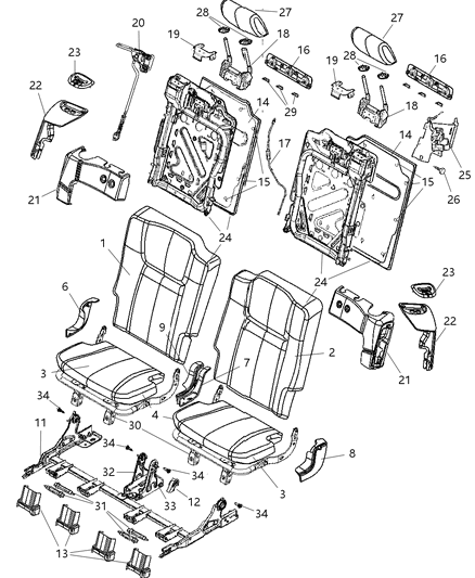 2006 Jeep Commander Third Row Diagram