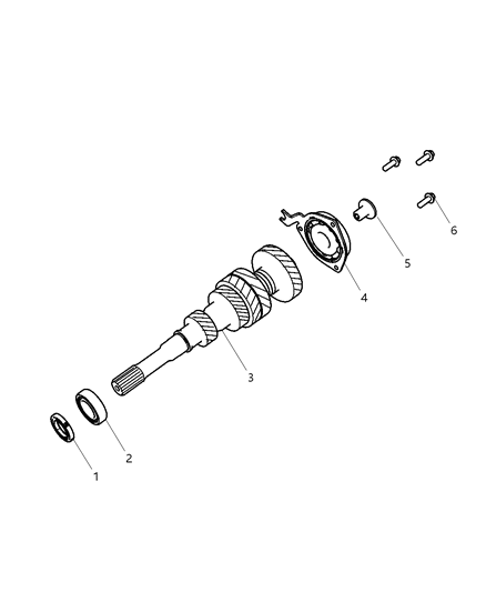 2008 Dodge Caliber Input Shaft , Counter Shaft And Reverse Shaft Diagram 1 - Thumbnail