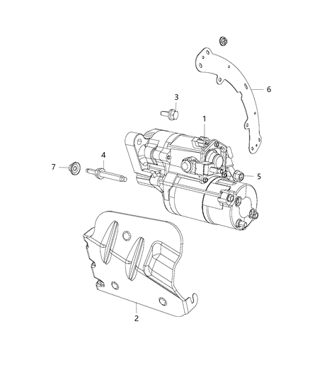 2016 Chrysler 300 Starter & Related Parts Diagram 3 - Thumbnail
