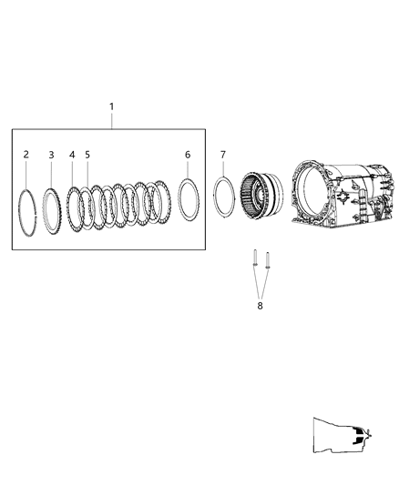 2009 Jeep Commander B2 Clutch Assembly Diagram 1 - Thumbnail