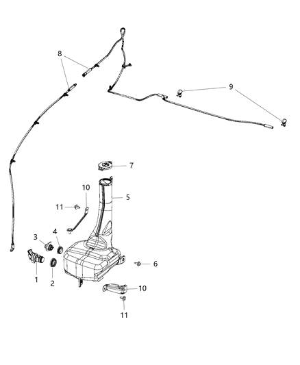 2014 Chrysler 300 Washer System, Front Diagram 1 - Thumbnail