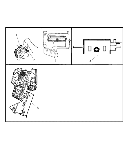 1999 Dodge Caravan Module Body Controller Diagram for 4801062AE