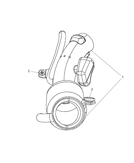 2009 Dodge Grand Caravan Air Inlet Duct Diagram for 4880532AB