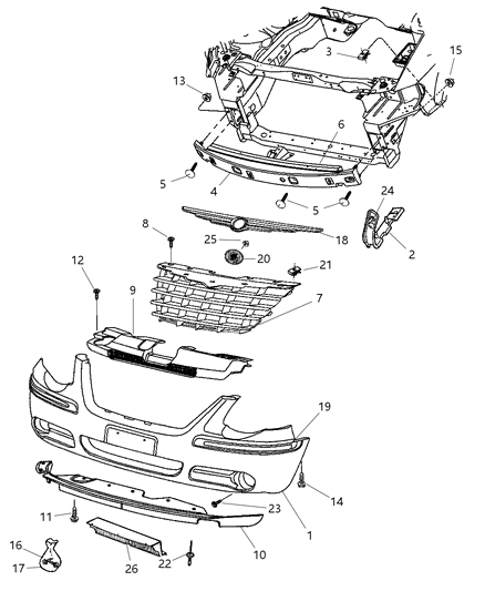 2006 Chrysler Town & Country Bezel Nut, Rear Outer Diagram for 6101443