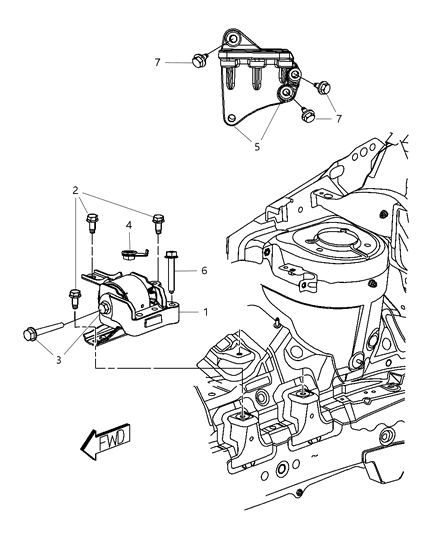 2008 Dodge Caliber Engine Mounting Diagram 28 - Thumbnail