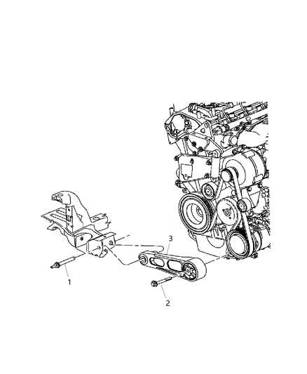 2008 Chrysler PT Cruiser Engine Mounting Diagram 1 - Thumbnail