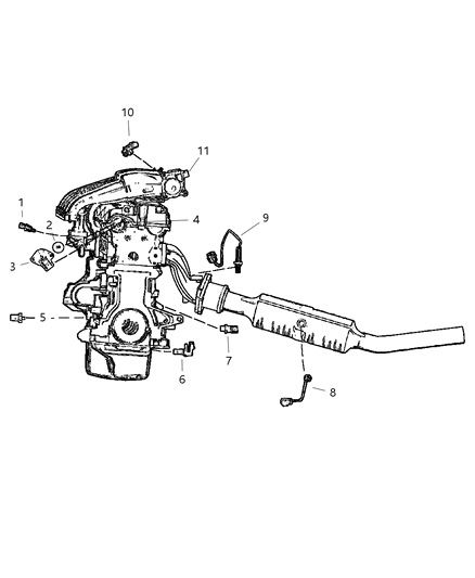 1997 Dodge Neon Throttle Position Sensor Diagram for 4874433