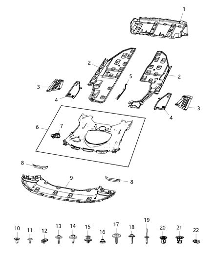 2020 Chrysler Pacifica Side Shield Diagram for 68234170AC