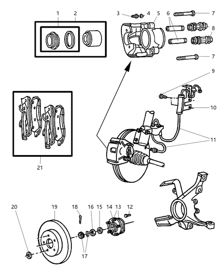 2000 Dodge Caravan Rotor Diagram for 4721820AE
