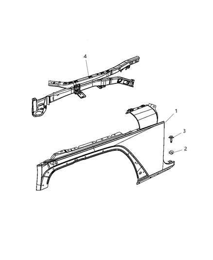 2012 Jeep Wrangler Front Fender Diagram