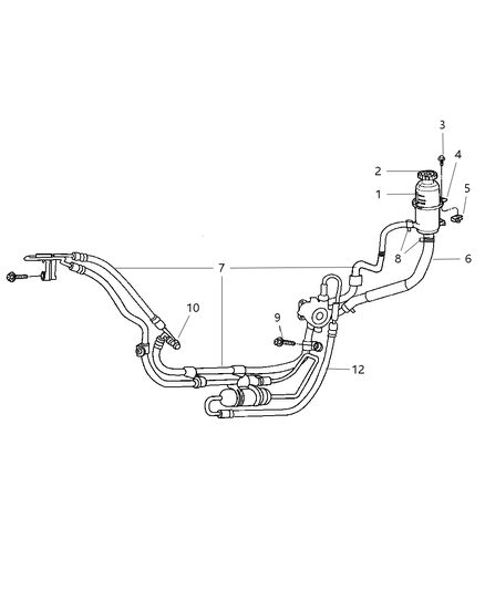 2007 Dodge Nitro Hose Power Steering Return Diagram for 52125180AC