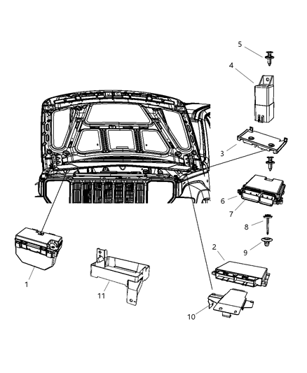 2008 Jeep Liberty Control Module Diagram for 5150275AB