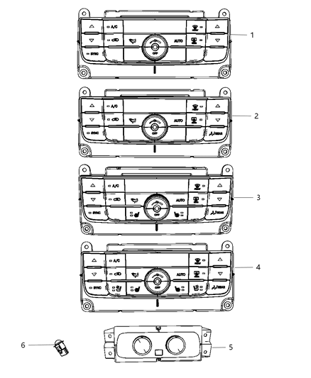 2011 Dodge Durango Control A/C And Heater - Auxiliary Diagram for 68089124AB
