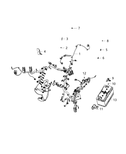 2020 Ram 1500 Bracket Engine Wiring Diagram for 68053301AA