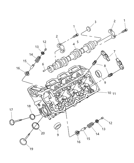 2004 Dodge Durango Camshaft & Valves Diagram 1 - Thumbnail