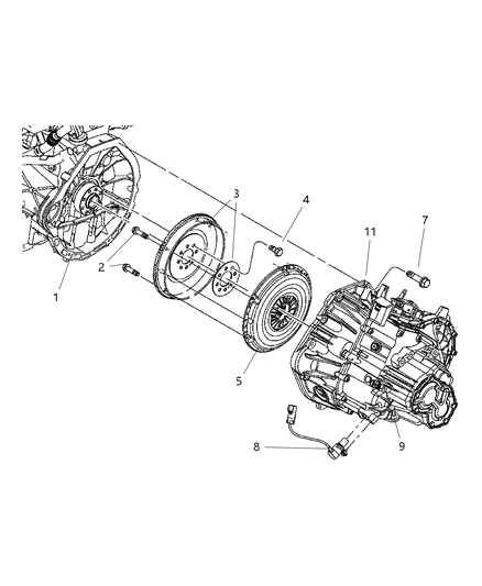 2005 Chrysler PT Cruiser Conventional, Clutch & Pressure Plate Diagram 1 - Thumbnail