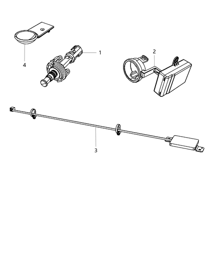 2014 Chrysler 200 Receiver Keyless Entry Diagram for 5026157AS