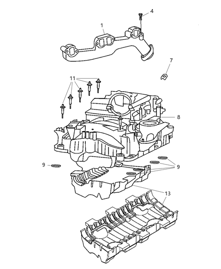 2006 Dodge Magnum Manifolds - Intake & Exhaust Diagram 3 - Thumbnail