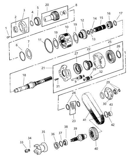 2006 Jeep Liberty Output Shaft Seal Diagram for 5019020AB