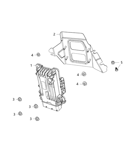 2020 Jeep Compass Modules, Engine Compartment Diagram 5 - Thumbnail