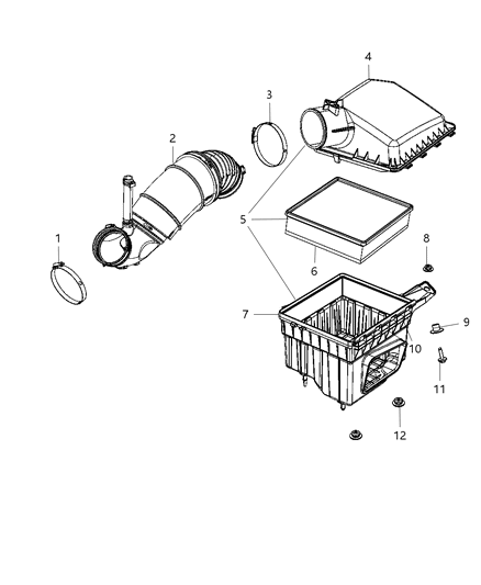 2010 Dodge Ram 2500 Air Cleaner Diagram 2 - Thumbnail