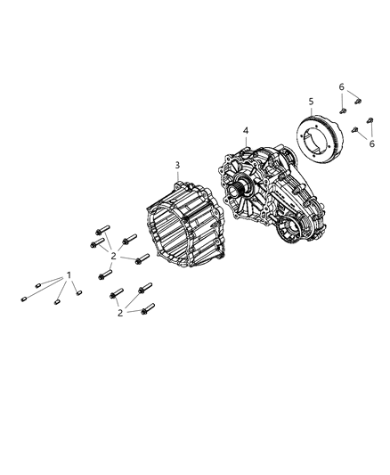 2013 Dodge Durango Transfer Case Mounting of Single Speed Transfer Case Diagram