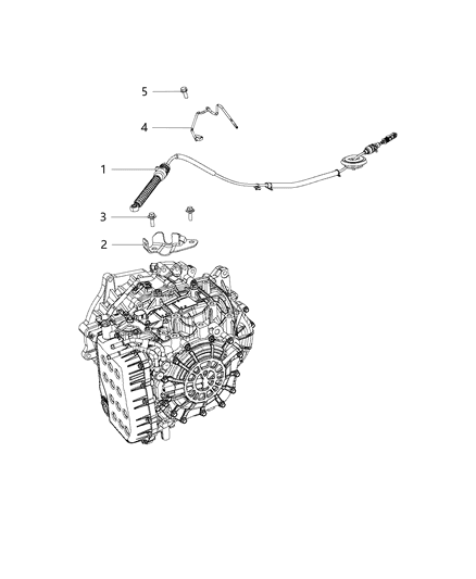 2014 Jeep Compass Gear Shift Cable And Bracket of Automatic Transmission Diagram
